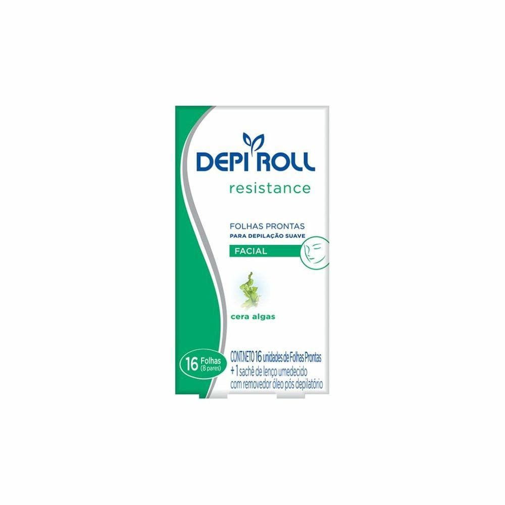 Depilatorio Depiroll Folha Facial C/ 16 Algas