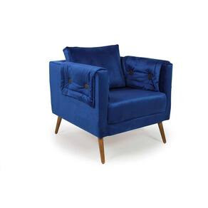 poltrona liv veludo azul