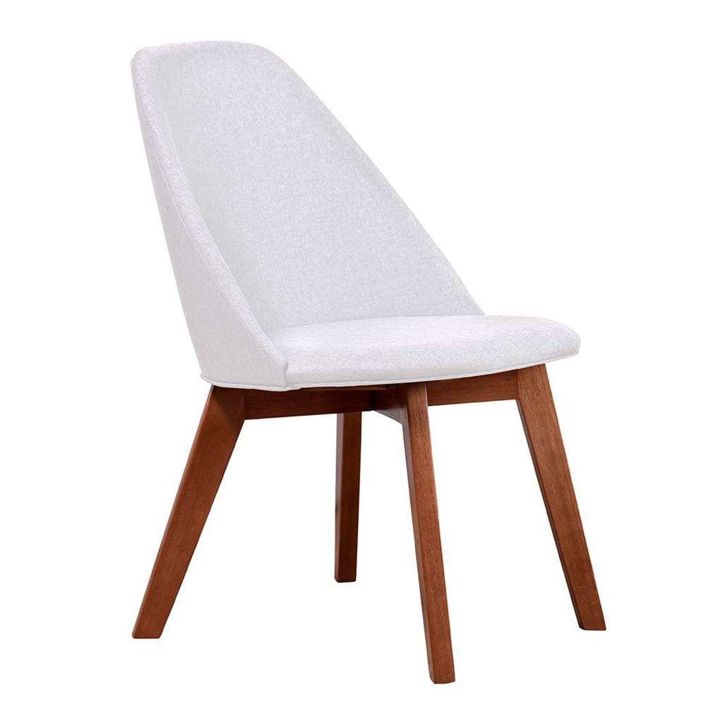 cadeira lucca linho off white e castanho
