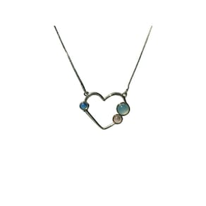Colar Pingente Pedra Opalina Q Rosa Q Verde Dour Lizzy Fatin