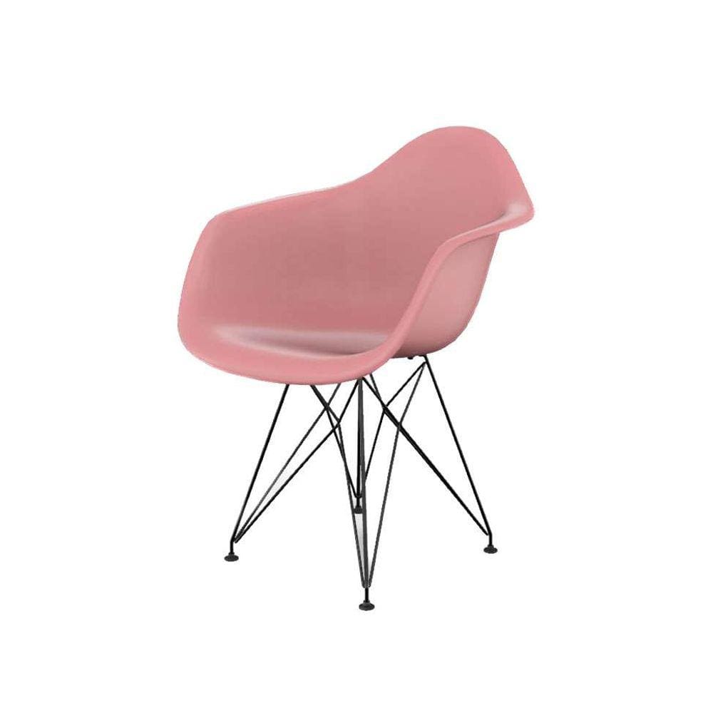 cadeira eames arm eiffel rosa e preta
