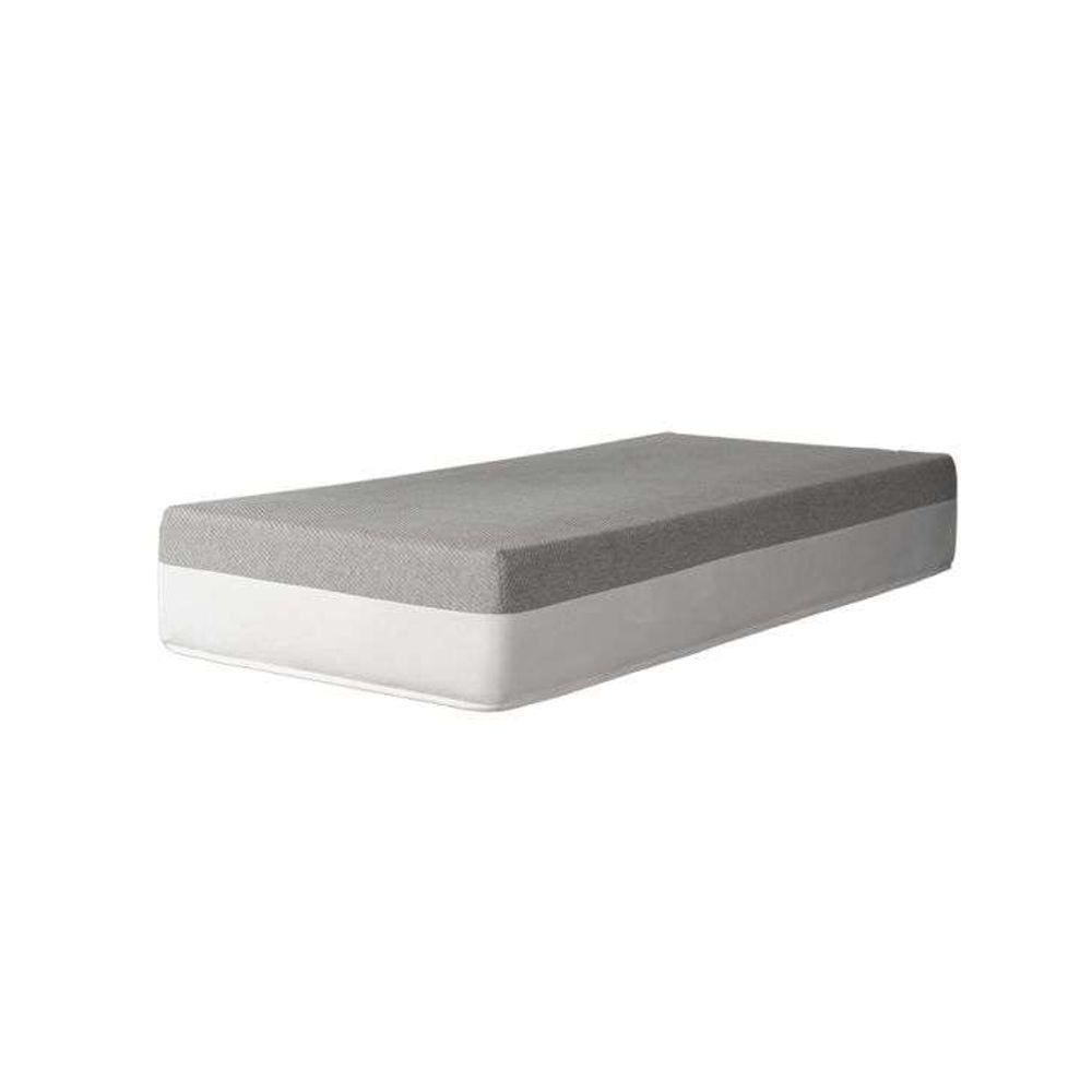 cama box solteiro king azul com colchão guldi dream mola ensacada (30x96x203) cinza e branco
