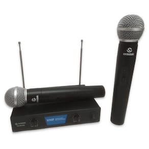 Microfone Sem Fio Duplo Dinâmico Profissional Vhf