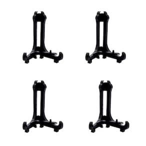 Kit Com 4 Suporte Preto Pequeno Decorativo 7Cm Altura