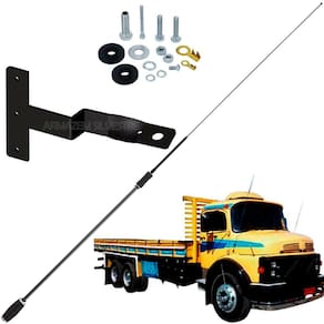 Antena Px Bobinada Black Argentina Mb Mercedes Benz Cara Preta Motorista Parafusos Fixação