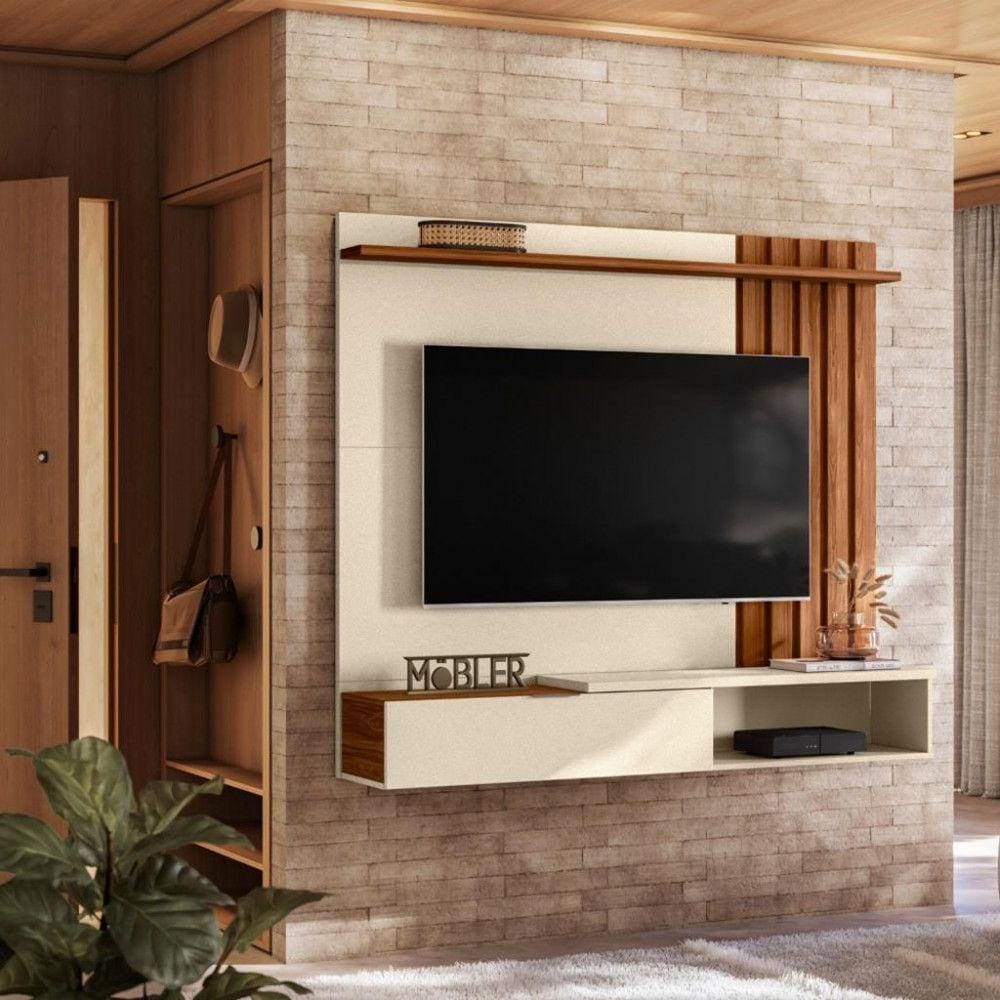 Painel para TV até 70 Polegadas Ripado 1 Porta Vegas Mobler