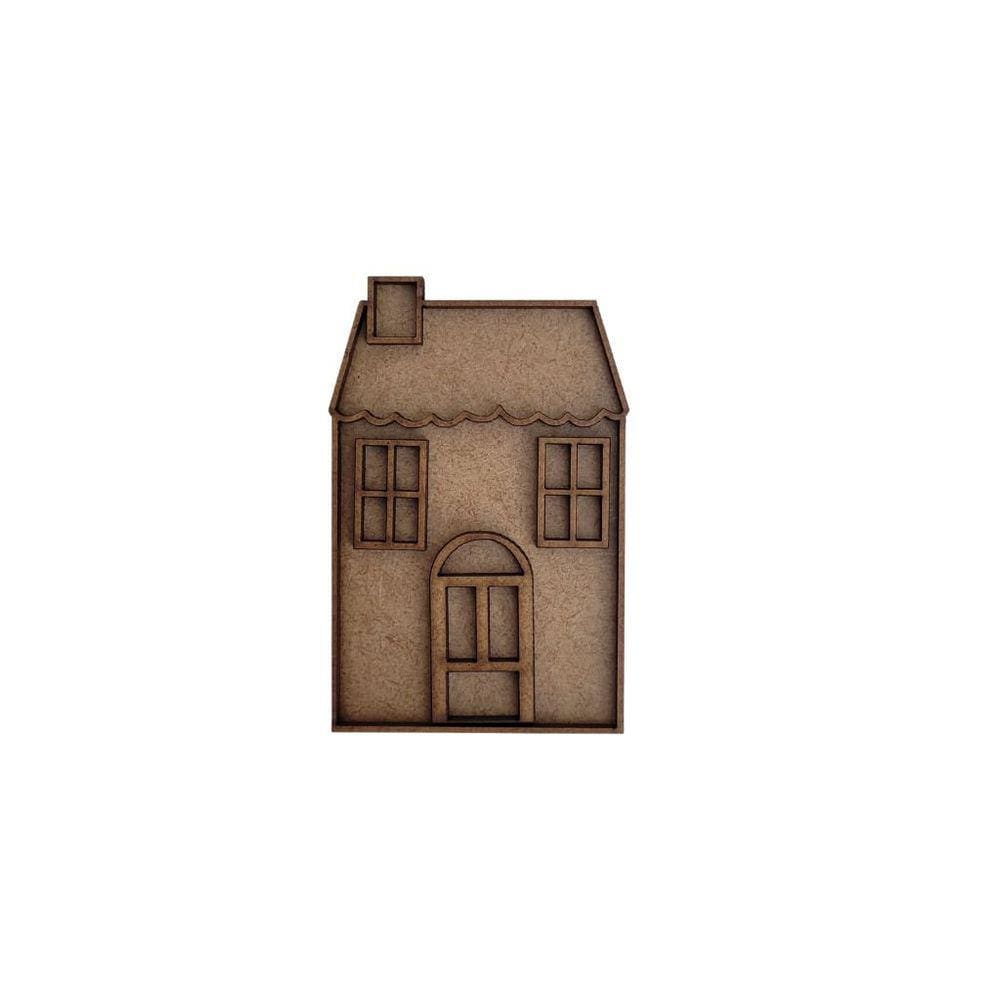 Aplique casa Pepa com moldura e armações vasada 9cm - Jeito Próprio Artesanato