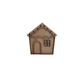 Aplique Casa doce com moldura e armações vasada 8cm - Jeito Próprio Artesanato