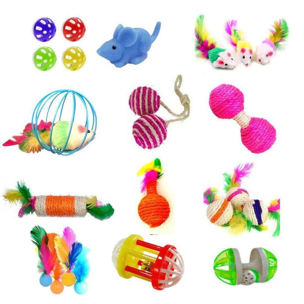 Kit Para Gato - 12 Brinquedos.