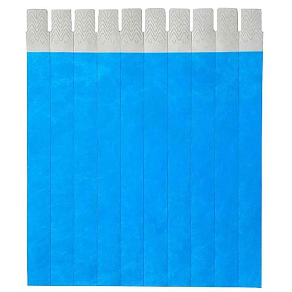 Pulseira de identificação tyvek azul com 50 unidades Singularis