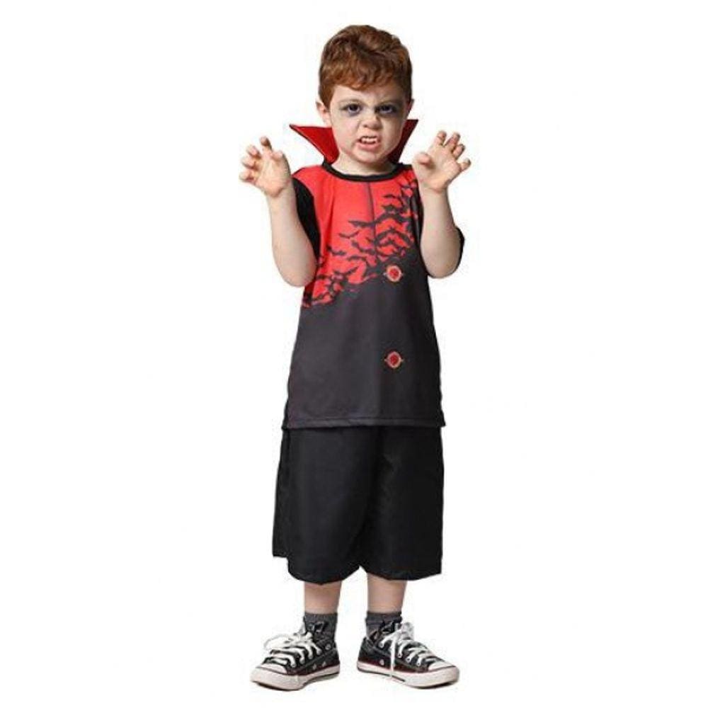 Fantasia Halloween Infantil Feminino/Masculino Bruxa Vampiro GG - 12 /  H6018