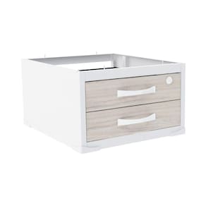 Gaveteiro Aéreo 2 Gavetas GA02P25TUB Nogueira Casablanca/Branco