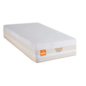 Colchão Solteirão Inducol Mola Ensacada New London 30x96x203cm Bege/Branco