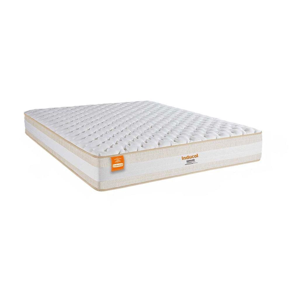 Colchão King Inducol Denver Mola Ensacada A-30 30x193x203cm Bege/Branco