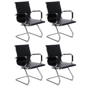 Kit 4 cadeiras escritório Esteirinha Home office fixa recepção
