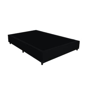 Base Box Casal Viúva Crisle Sintético Preto 40x128x188