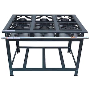 Fogão Industrial 6 Bocas Alta Pressão de Piso P5 Metalfour