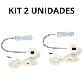 Luminária 20 Lâmpada Led Negra Neon Cabo Flexível Costura 2