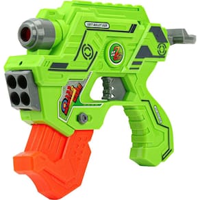 Brinquedo Infantil LANÇADOR DE DARDOS E ÁGUA 2 Em 1 Soft Gun Verde