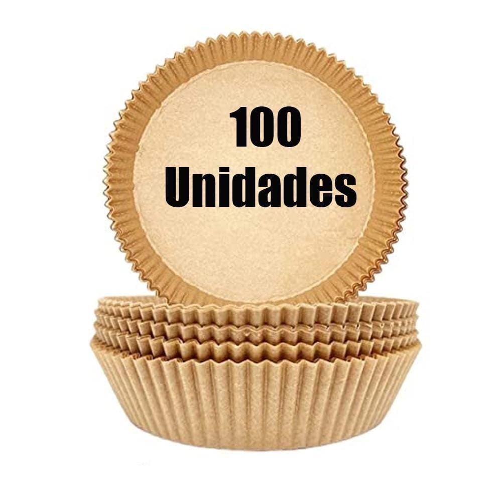 Forma Redonda Fritadeira Elétrica Papel Descartável 100 Pçs