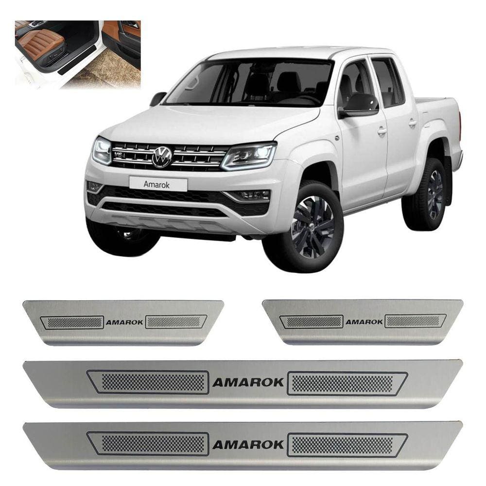 Kit Soleira De Porta Aço Inox Escovado Volkswagen Amarok 4P