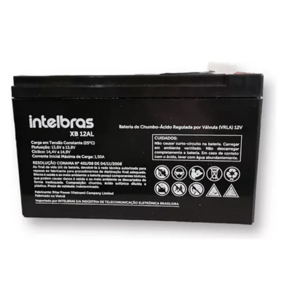 Bateria Selada De Chumbo Acido Para Alarme 12v 7ah Xb 1270 Intelbras ...