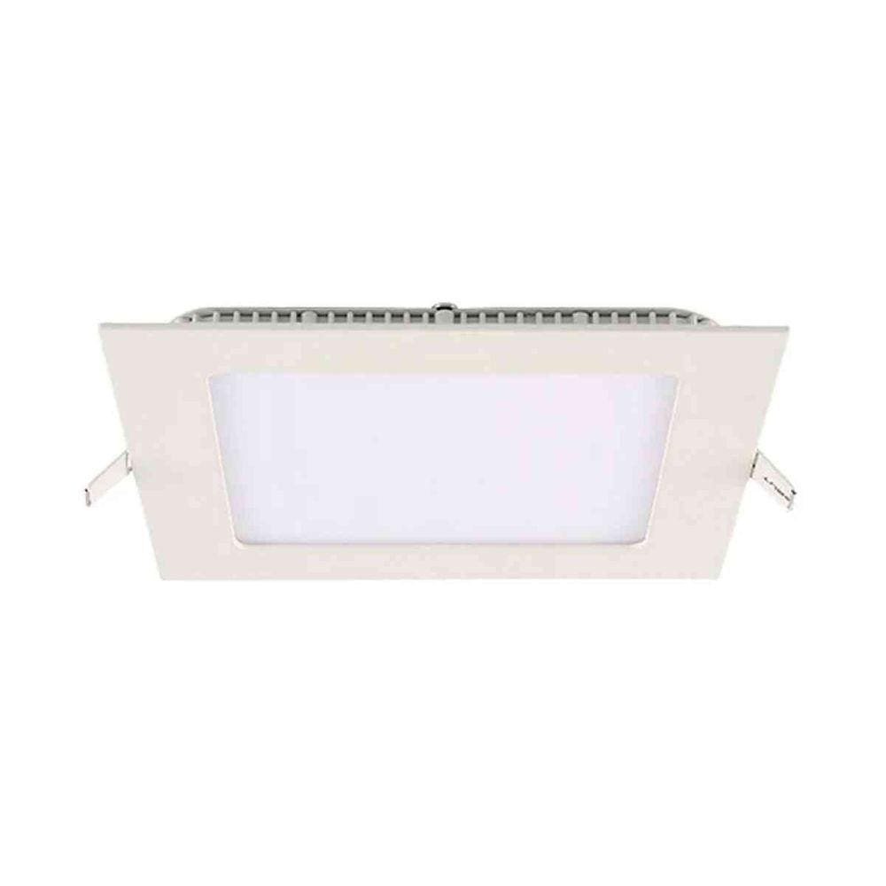 Painel LED Embutir Quadrado Alumínio 6W 6.500K - Branco