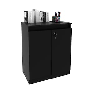 Balcão para Escritório com Chave Office ME4149 Tecnomobili 2 Portas Preto