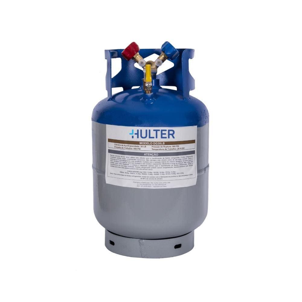 Cilindro Para Gás Recolhedora 30LB 400PSI VALV Y Respiro HULTER HT530LBF