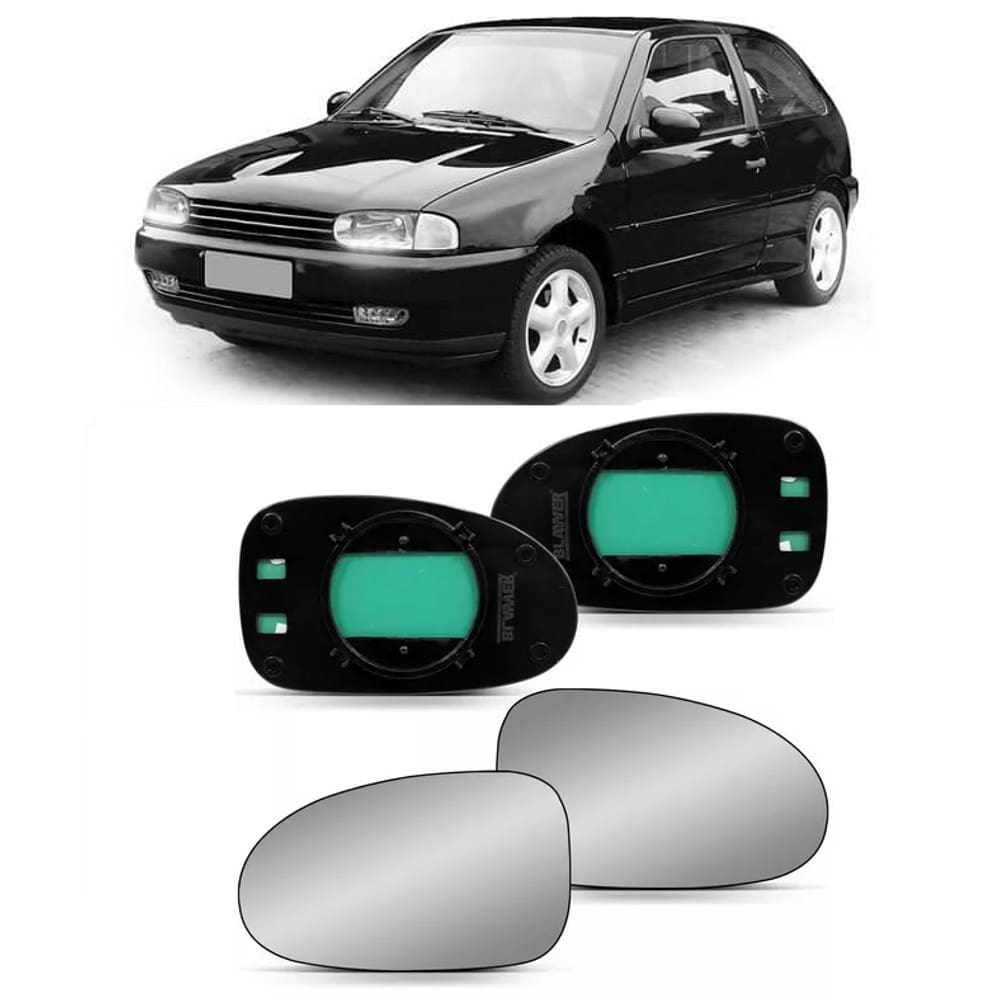 Lente Base Retrovisor Gol Bola Parati Saveiro G2 Par