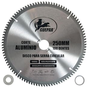 Disco Lâmina De Serra Circular 250Mm Alumínio 100 Dentes