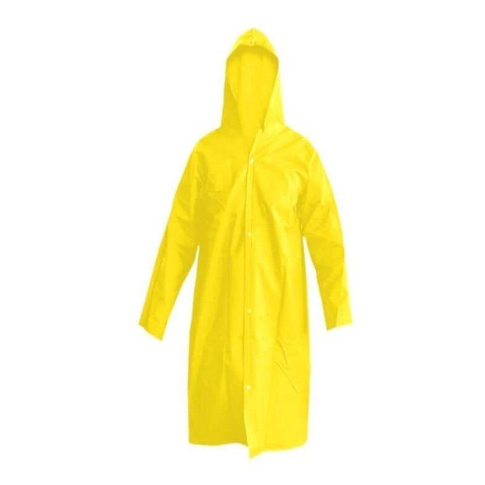 Capa de chuva amarela com capuz GG Nikokit
