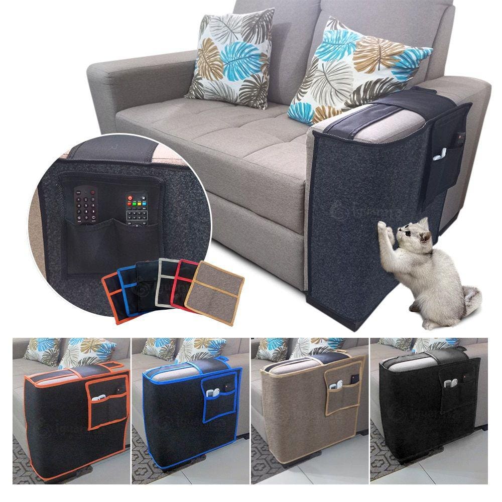 Arranhador para Gato Protetor de Sofá Lado Esquerdo com Porta Controle Remoto