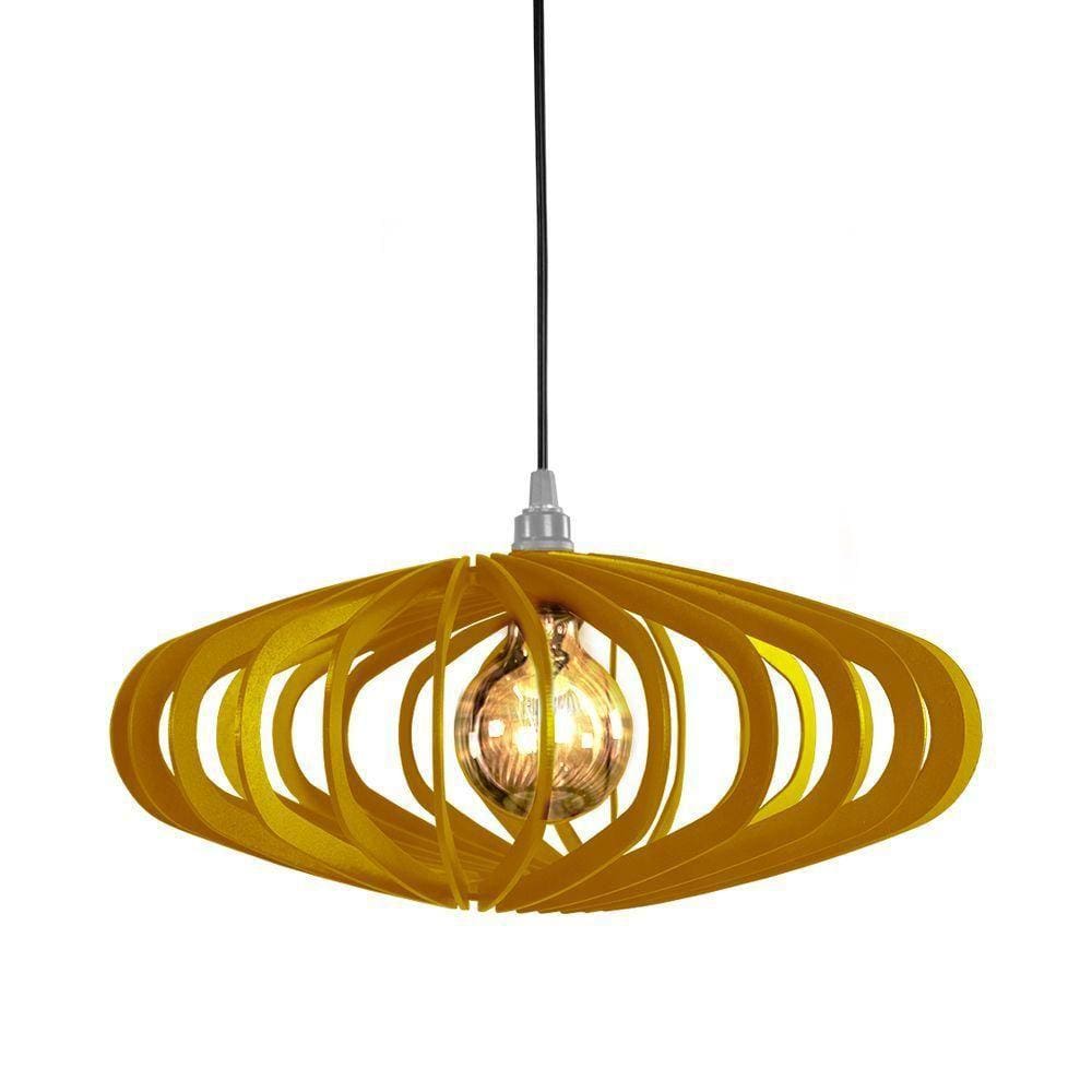 Luminária Teto Lustre Pendente Balcão Cozinha Sala Egito Cor:amarelo