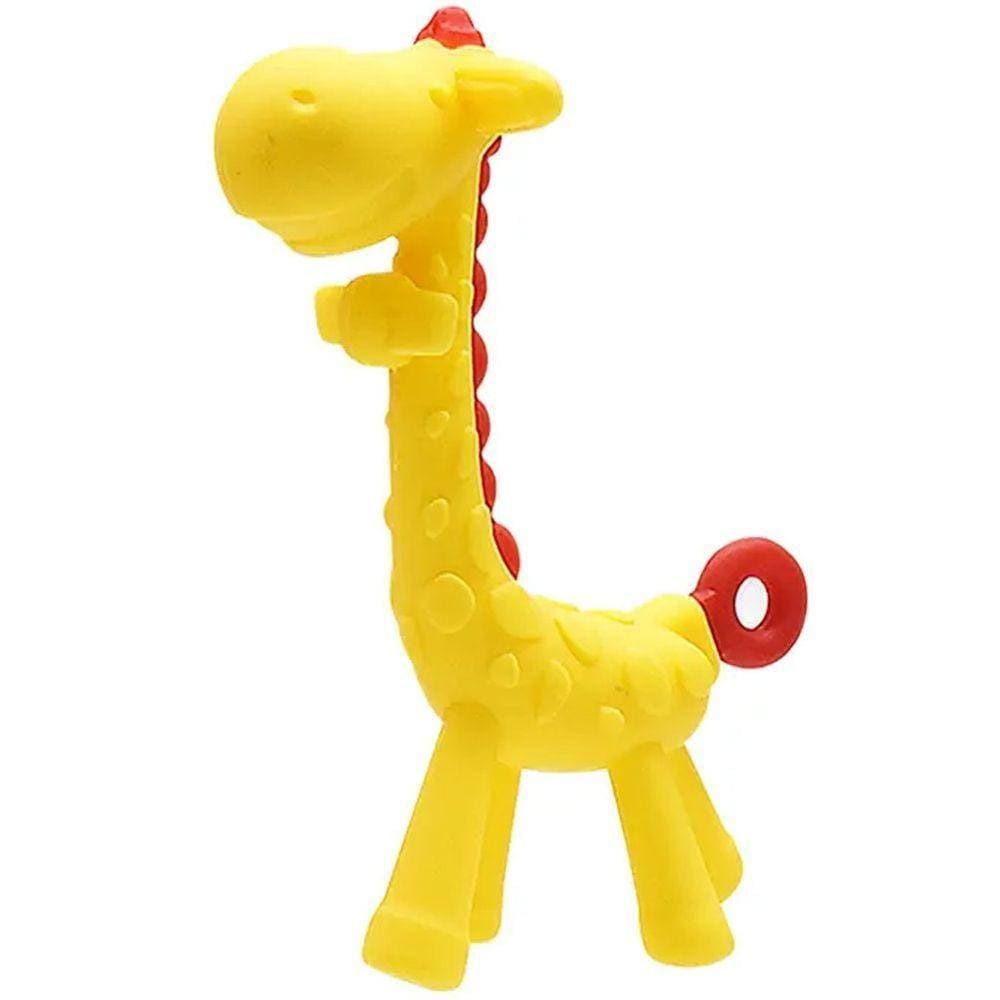 Mordedor De Silicone Em Formato De Girafinha Amarelo