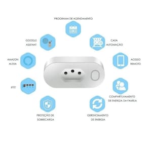 Tomada Inteligente Smart 10A Wi-Fi Elgin Alexa E Google Home