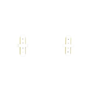 Conector Emenda Reta Para Trilho Eletrificado Branco c/ Borda longa