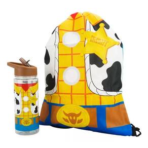 Garrafa Woody Toy Story 450ml Mochila Tipo Saco 30x43cm - Disney