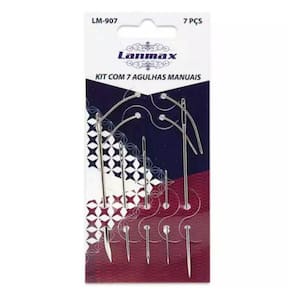 Kit 7 Agulhas Manuais De Mao Para Acabamentos Patchwork Lanmax