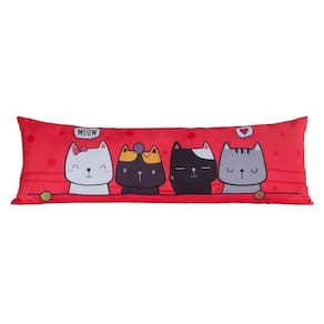 Capa Travesseiro Corpo Gigante 1,45X0,45 Fronha Xuxão Gato