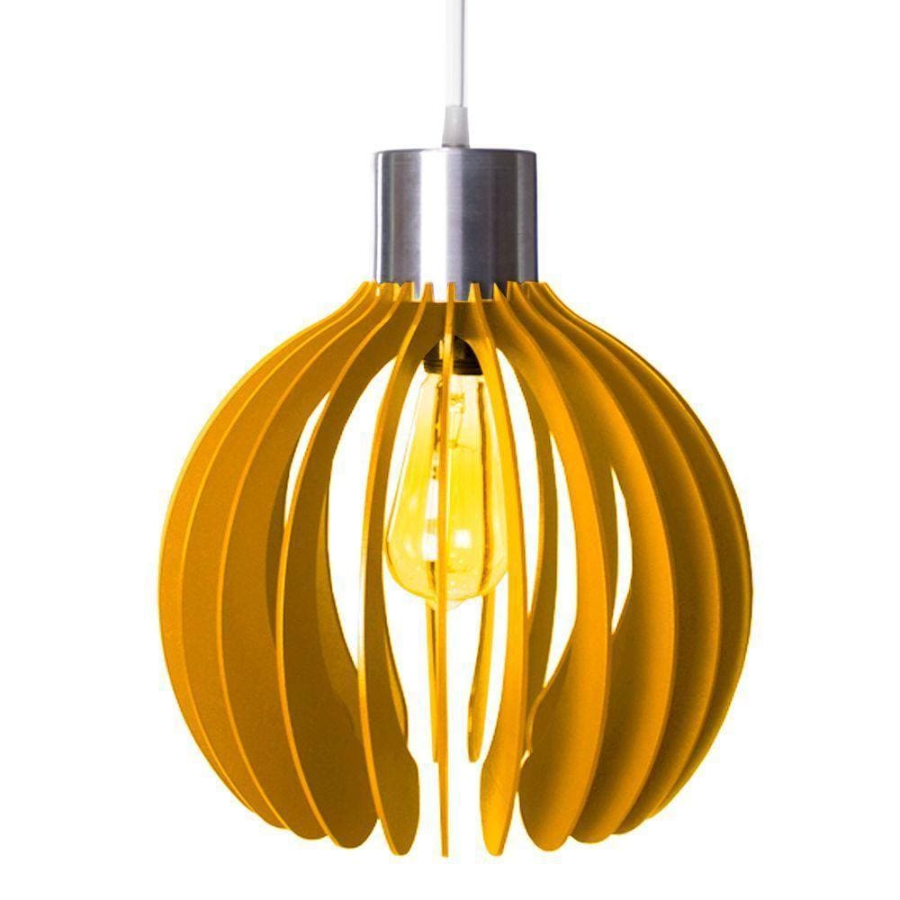 Luminária Teto Lustre Pendente Balcão Cozinha Sala Paquistão Cor:amarelo
