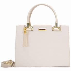 Bolsa Castelo Feminina Marfim De Ombro Alça Transversal Lançamento