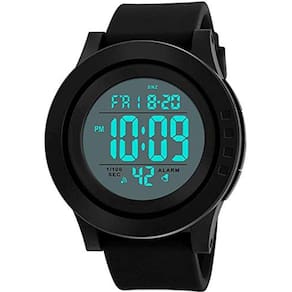 Relógio Digital Esportivo Masculino LYMFHCH Tela LED Rosto Grande Resistente Água Cronômetro Militar