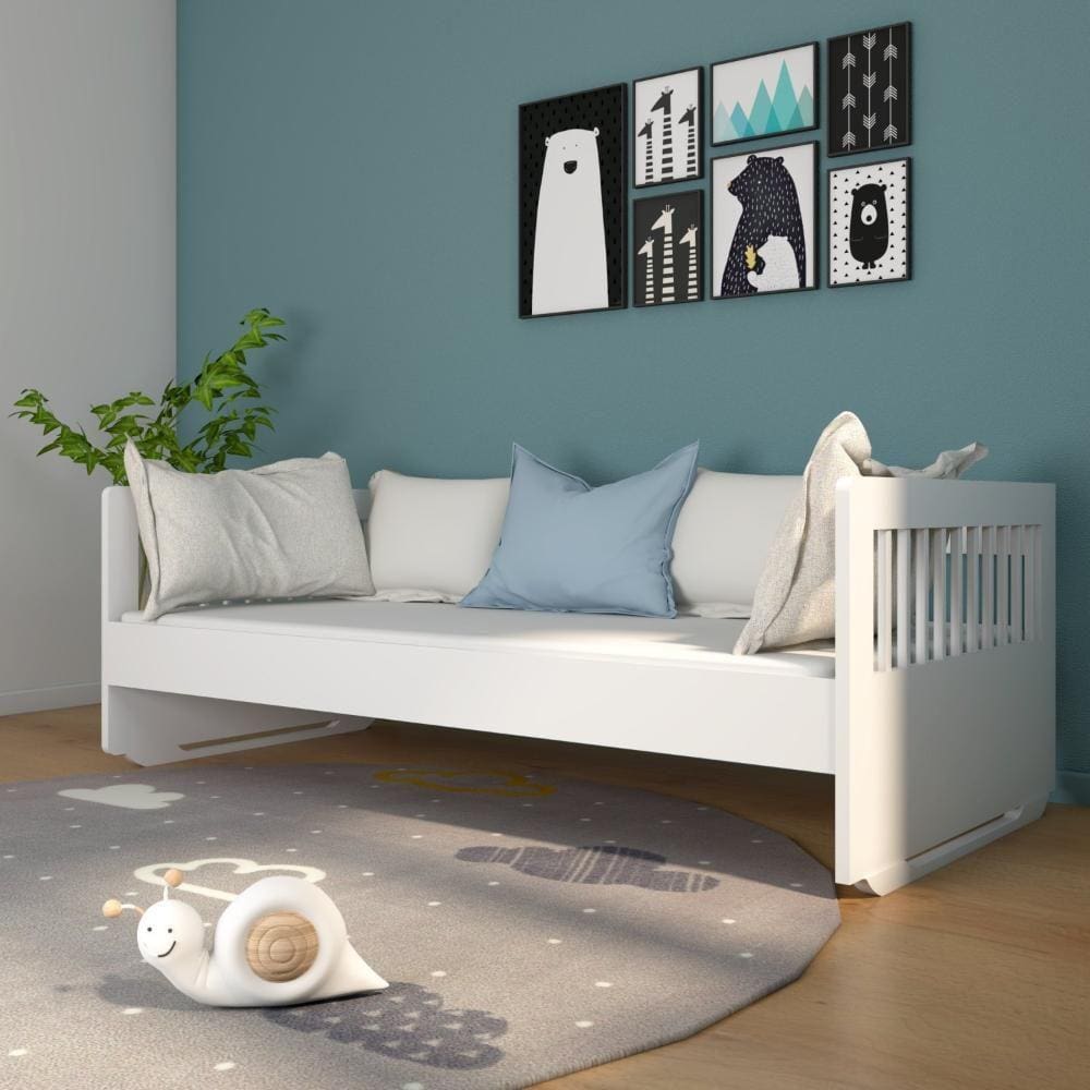 Cama Sofá  Infantil Neo Timber Branco