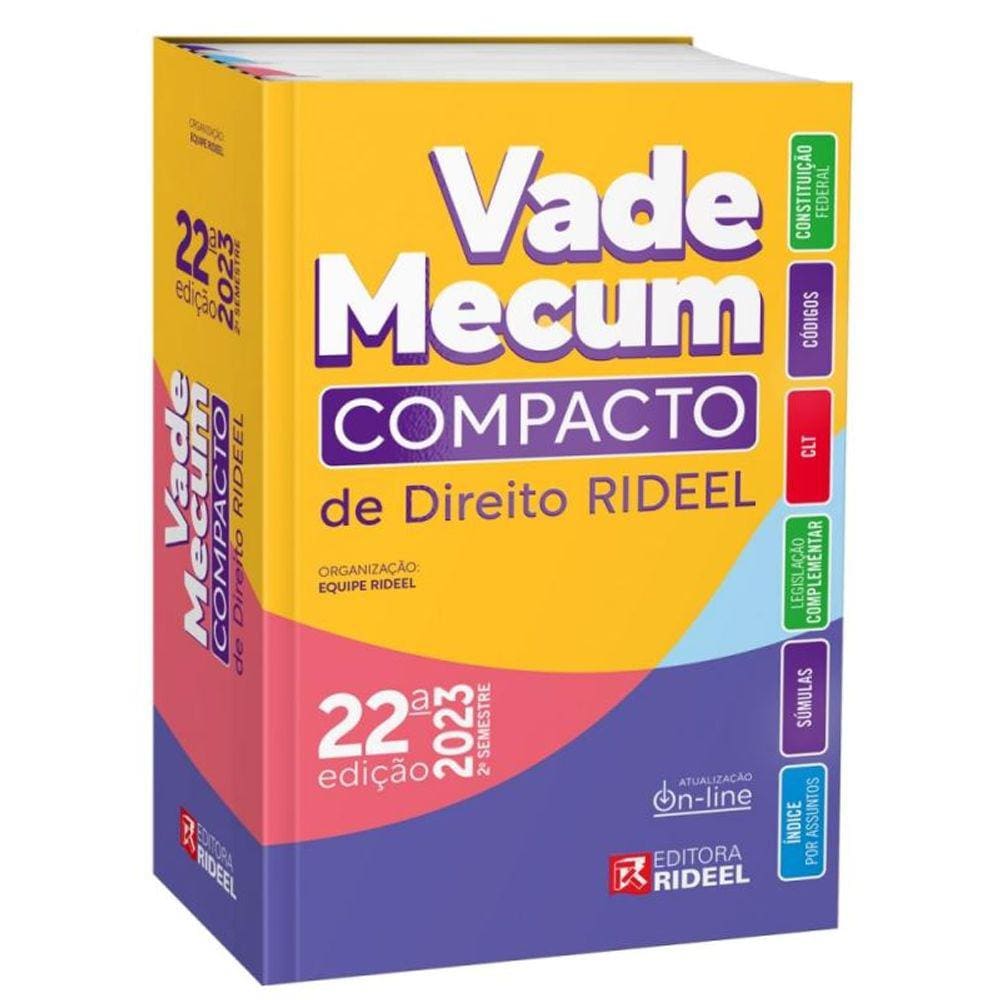 Vade Mecum Compacto de Direito Rideel - 22ª Edição - 2ª semestre 2023