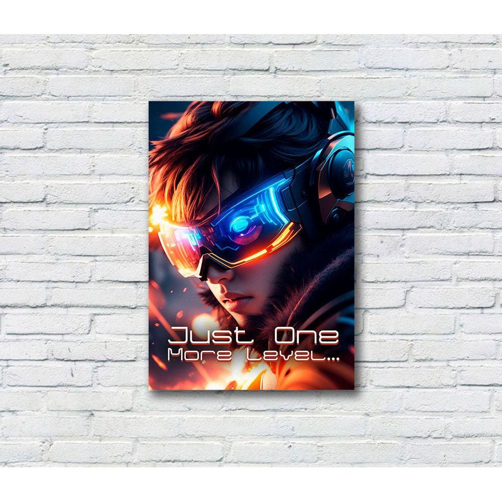 Quadro/Placa Decorativa Gamer MDF 20x28 Jus One More Level