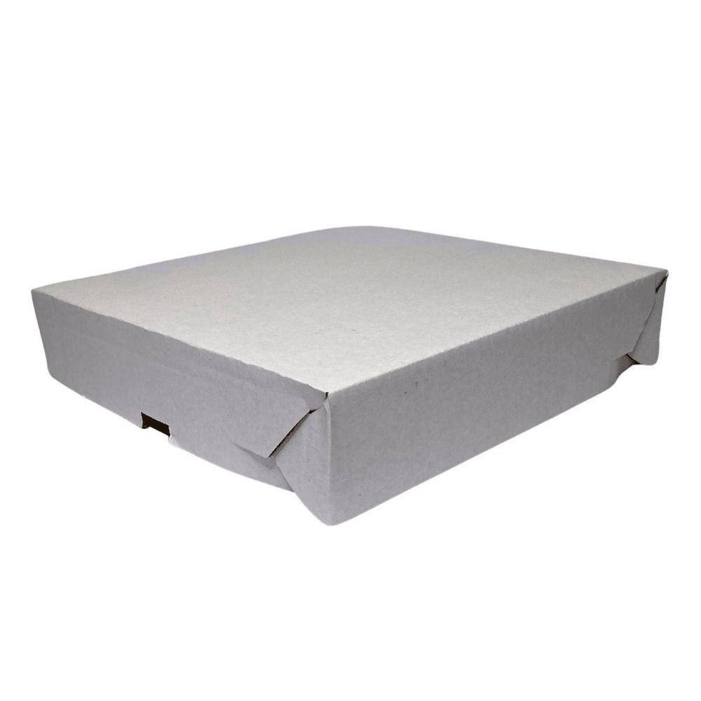 Caixa Quadrada Branca Média 25X25X5Cm Fundo Branco - 25Un