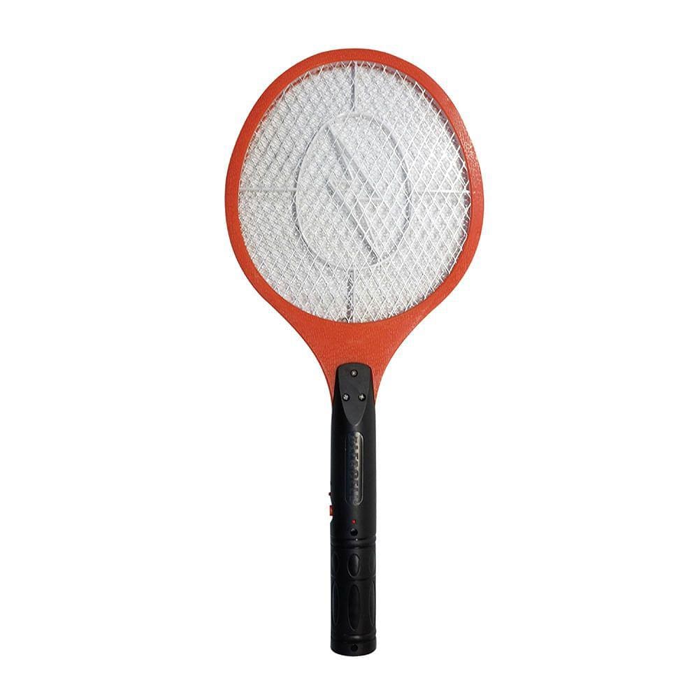 Raquete Elétrica Mata Mosquito Alfacell Recarregável Vermelha Bivolt