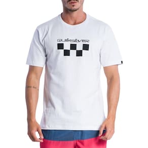 Camiseta Quiksilver Five Block SM24 Masculina Branco