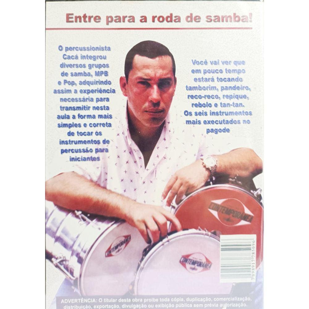 Dvd - Percussão Para Iniciantes ,Toque Fácil C/ Caca